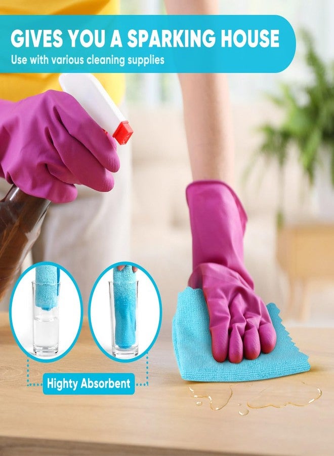 Orighty Microfiber Cleaning Cloth, 100 Pack Highly Absorbent Cleaning Supplies, Lint Free Kitchen Towels Cleaning Rags, Microfiber Towels for Cars, House, Window, 12x11 inch - Image 3